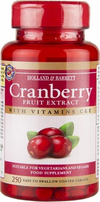 Holland & Barrett Cranberry fruit Extract ekstrakt z żurawiny 250 tabletek