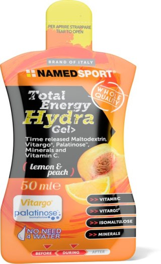 Namedsport Total Energy Hydra Gel Żel węglowodanowy 50 ml o smaku brzoskwini z cytryną