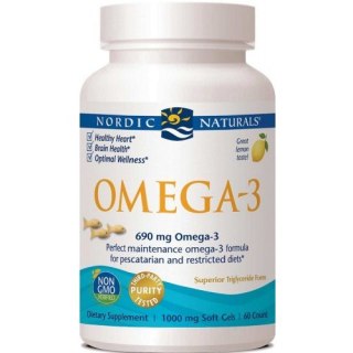 Nordic Naturals Omega-3 690 mg 60 kapsułek w rybiej żelatynie