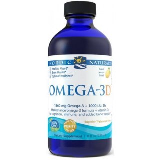 Nordic Naturals Omega 3 z witaminą D3 1560 mg smak cytrynowy 237 ml