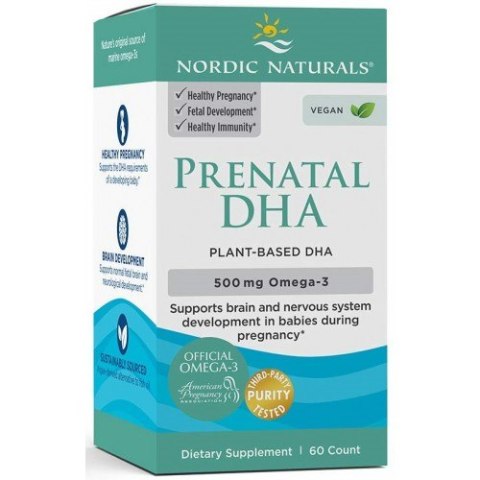 Nordic Naturals Prenatal DHA Vegan 500 mg 60 kapsułek miękkich