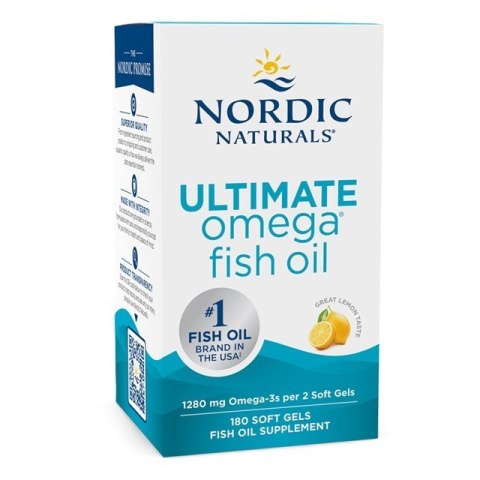 Nordic Naturals Ultimate Omega 1280 mg 180 kapsułek miękkich o smaku cytrynowym