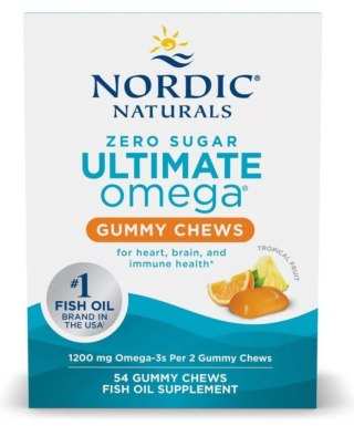 Nordic Naturals Ultimate Omega Gummy Chews 1200 mg 54 żelki o smaku owoców tropikalnych