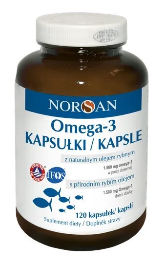 Norsan Omega-3 Kapsułki olej rybny 120 kapsułek