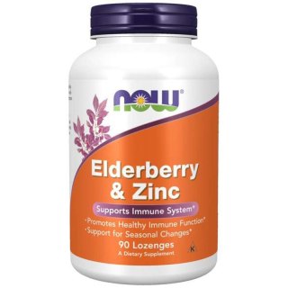 Now Foods Elderberry & Zinc 90 tabletek do ssania