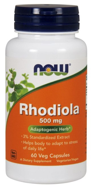 Now Foods Rhodiola Rosea (Różeniec Górski) 500mg 60 kapsułek wegańskich