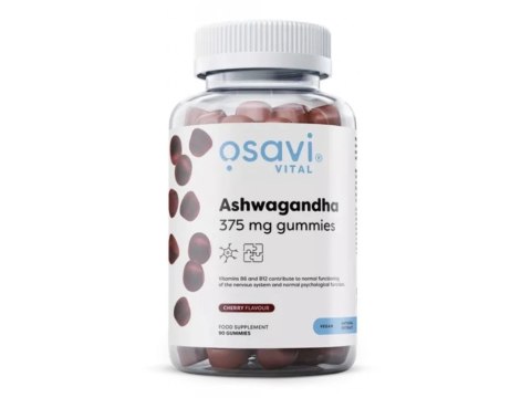 Osavi Ashwagandha 375 mg 90 żelków o smaku wiśniowym