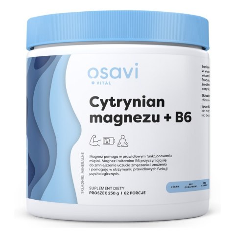 Osavi Cytrynian Magnezu + B6 proszek 250 g