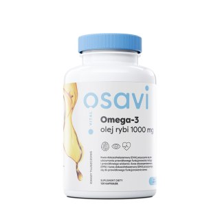 Osavi Omega 3 Olej Rybi 1000 mg 120 kapsułek o smaku cytrynowym