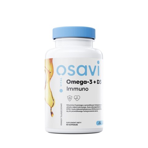 Osavi Omega-3 + Witamina D3 Immuno 60 kapsułek