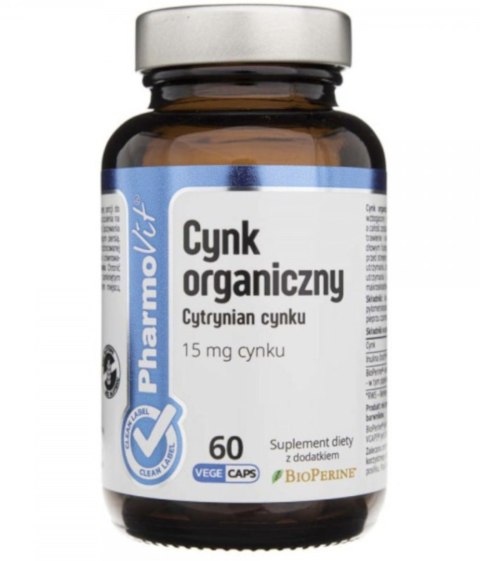 Pharmovit Cynk organiczny 15 mg 60 kapsułek vege