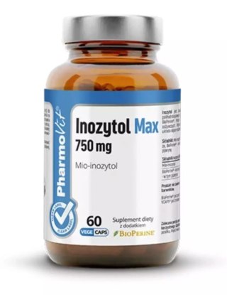 Pharmovit Inozytol Max 750 mg Mio-inozytol 60 kapsułek vege