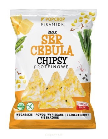 Popcrop Chrupki Proteinowe O Smaku Sera I Cebuli Bezglutenowe 60 g