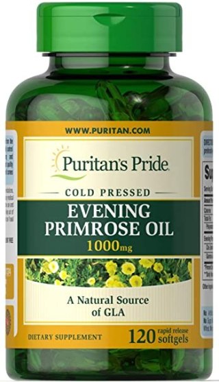 Puritan's Pride Evening Primrose Oil 1000 mg olej z wiesiołka 120 kapsułek