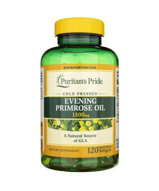 Puritan's Pride Evening Primrose Oil 1300 mg olej z wiesiołka 120 kapsułek