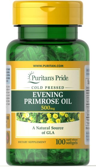 Puritan's Pride Evening Primrose Oil 500 mg olej z wiesiołka 100 kapsułek