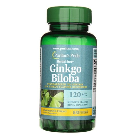 Puritan's Pride Ginkgo Biloba 120 mg 100 kapsułek