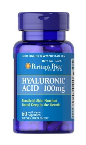 Puritan's Pride Hyaluronic Acid kwas hialuronowy 100 mg 60 kapsułek