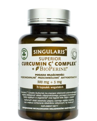 Singularis Superior Curcumin C3 Complex + Biperine 70 kapsułek wegańskich