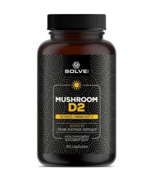 SolveLabs Witamina D2 MUSHROOM D2 Shiitake 2000IU 60 kapsułek