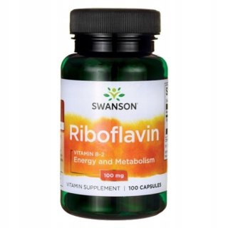 Swanson Witamina B-2 (Ryboflawina) 100 mg 100 kapsułek