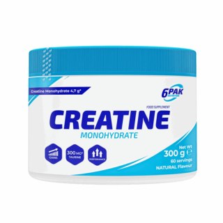 6PAK Creatine Monohydrate Kreatyna o smaku naturalnym 300g