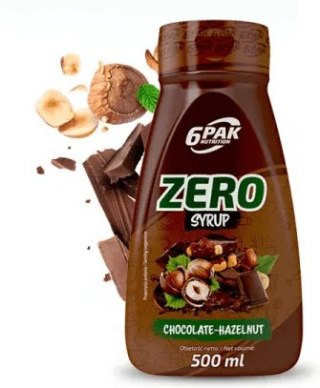 6PAK Syrop Zero 500 ml o smaku czekoladowo-orzechowym