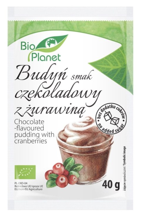 Bio Planet Budyń O Smaku Czekoladowym Z Żurawiną BIO 40 g