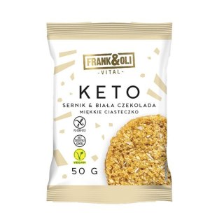 Frank&Oli Keto Soft Cookie Sernik z białą czekoladą 50g