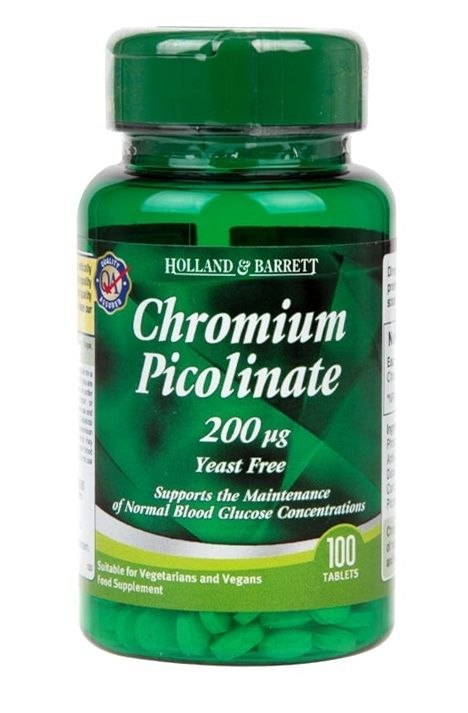 Holland & Barrett Chrom Pikolinian 200µg 100 tabletek