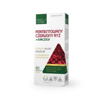 Medica Herbs Fermentowany czerwony ryż + karczoch 80 kapsułek