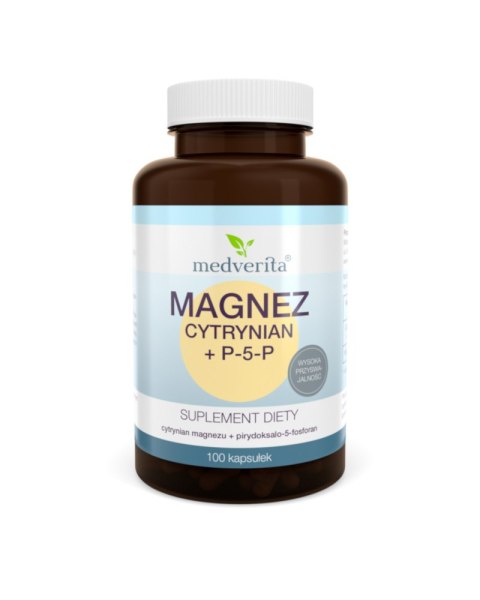 Medverita Magnez cytrynian + P-5-P 100 kapsułek