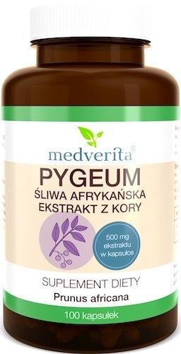 Medverita Pygeum śliwa afrykańska ekstrakt 100 kapsułek