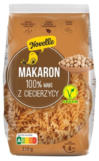 Novelle Makaron Proteinowy Z Ciecierzycy Świderki 250 g