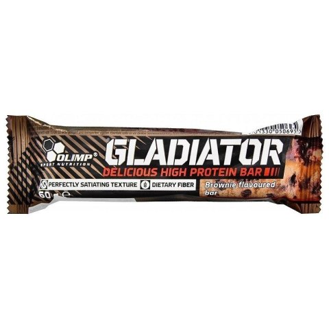 Olimp Baton Wysokobiałkowy Gladiator 60g o smaku brownie