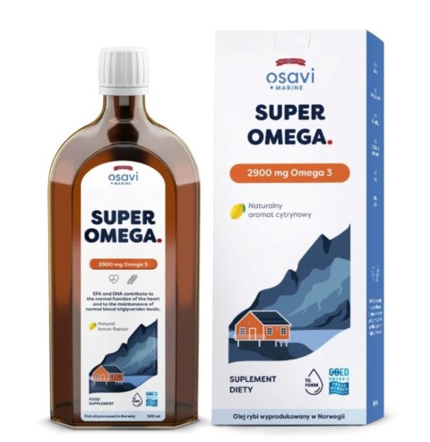 Osavi Super Omega 3 (Marine) 2900mg 500ml o smaku cytrynowym