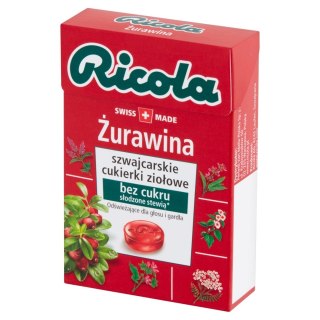 Ricola Cukierki bez cukru Żurawina 27,5g