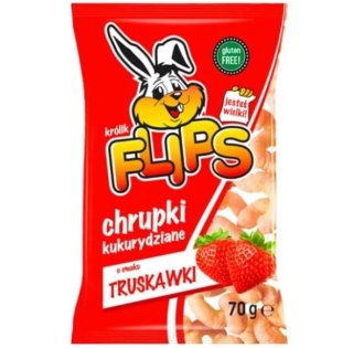 Sante Flips Chrupki Kukurydziane o Smaku Truskawkowym 70g