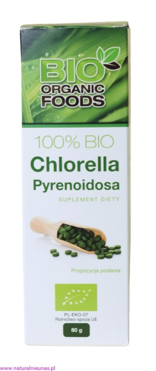 BIO ORGANIC FOODS Chlorella Pyrenoidosa BIO 250 mg 320 tabletek