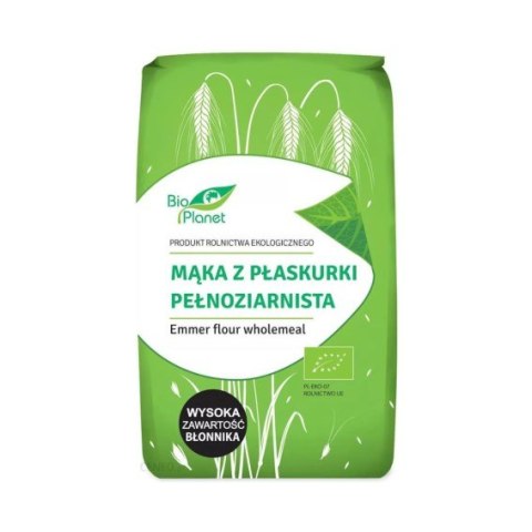 Bio Planet Mąka Z Płaskurki Pełnoziarnista BIO 500 g