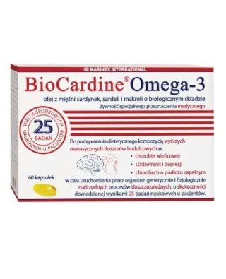 BioCardine® Omega-3 olej z mięśni sardynek sardeli i makreli 60 kapsułek