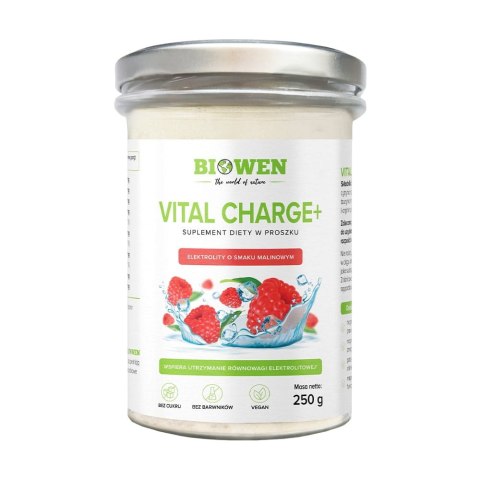 Biowen Elektrolity Vital Charge+ proszek 250 g smak malinowy