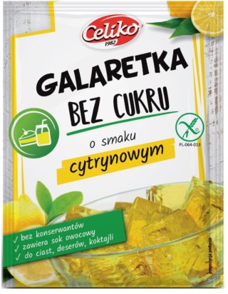 Celiko Galaretka Bez Cukru O Smaku Cytrynowym Bezglutenowa 14 g