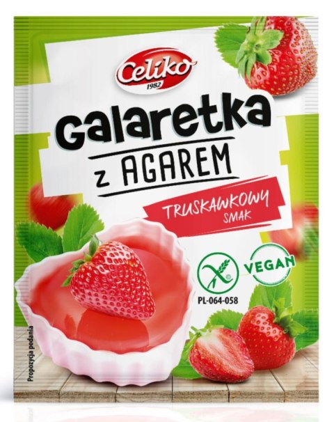 Celiko Galaretka Z Agarem O Smaku Truskawkowym Bezglutenowa 45 g