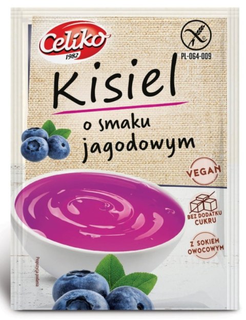 Celiko Kisiel O Smaku Jagodowym Bez Dodatku Cukru Bezglutenowy 40 g