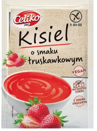 Celiko Kisiel O Smaku Truskawkowym Bez Dodatku Cukru Bezglutenowy 40 g