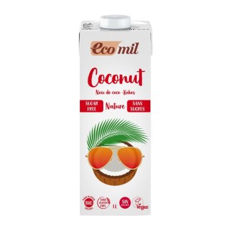 ECOMIL Napój kokosowy bez cukru bezglutenowy BIO 1 l