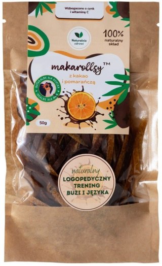 Naturalnie zdrowi Makarollsy™ Kakao-Pomarańcza owocowy makaron 50 g