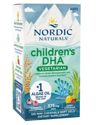 Nordic Naturals Children's DHA Vege 375mg Berry Lemonade 120 kapsułek do żucia