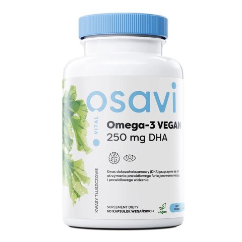 Osavi Omega-3 VEGAN Vital 250 mg DHA 60 kapsułek miękkich wegańskich